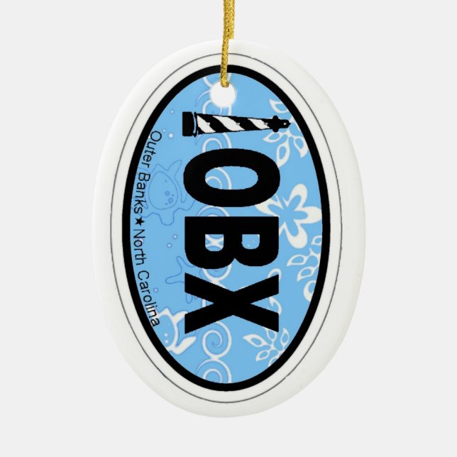 Outer Banks. Ceramic Tree Decoration (Front)