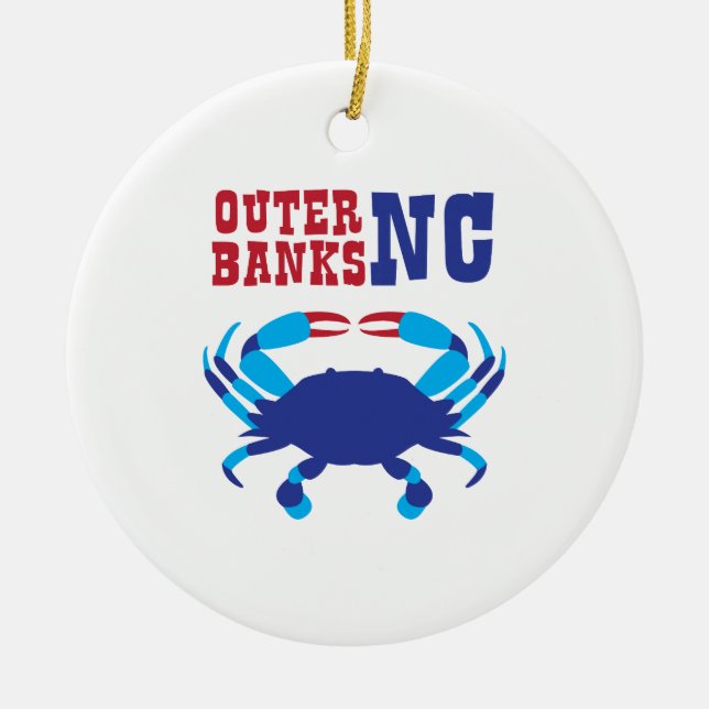 Outer Banks Ceramic Tree Decoration (Front)