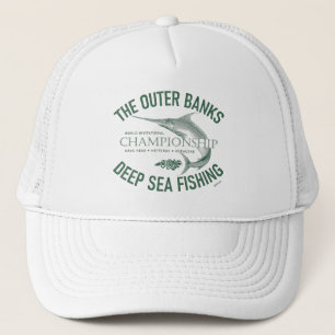 Outer Banks Deep Sea Fishing OBX Drk Green Vintage Trucker Hat