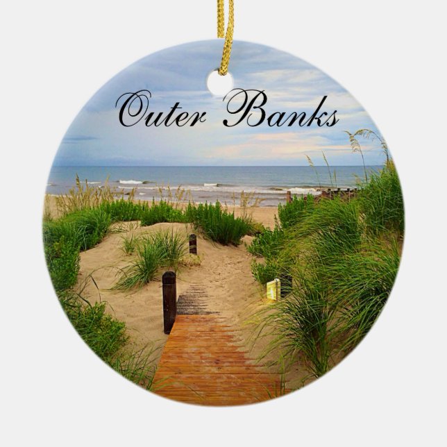 Outer Banks Dunes Christmas Ornament (Front)