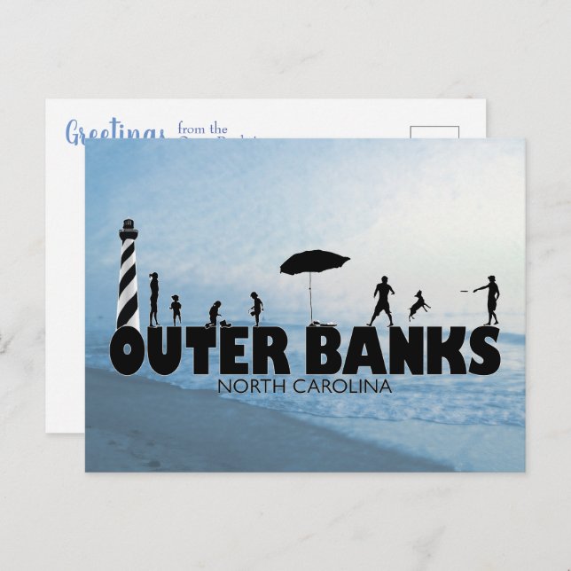 Outer Banks "Family Fun" Postcard (Front/Back)