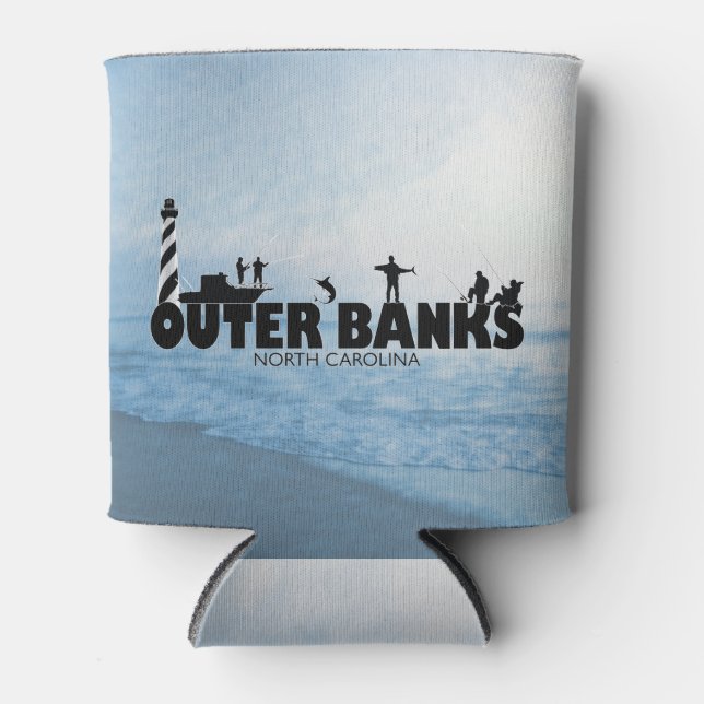 Outer Banks "Fishing"  Can Cooler (Front)