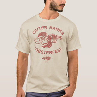 Outer Banks Lobsterfest OBX Dark Red Retro Vintage T-Shirt