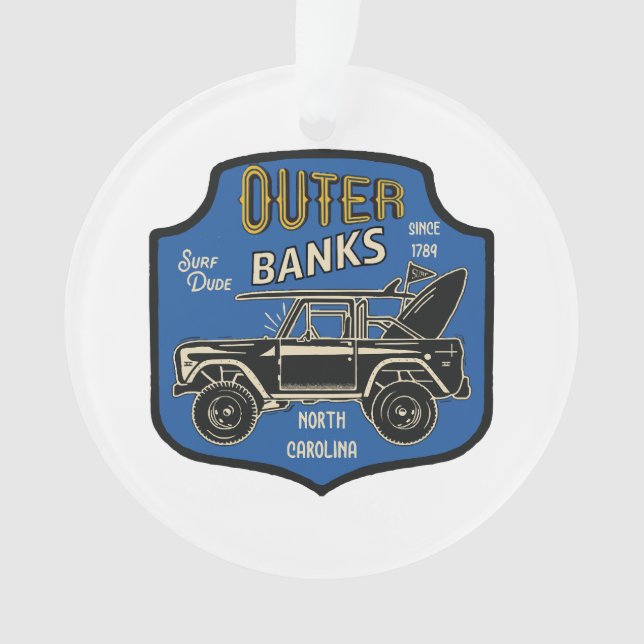 Outer Banks NC Badge Ornament (Front)