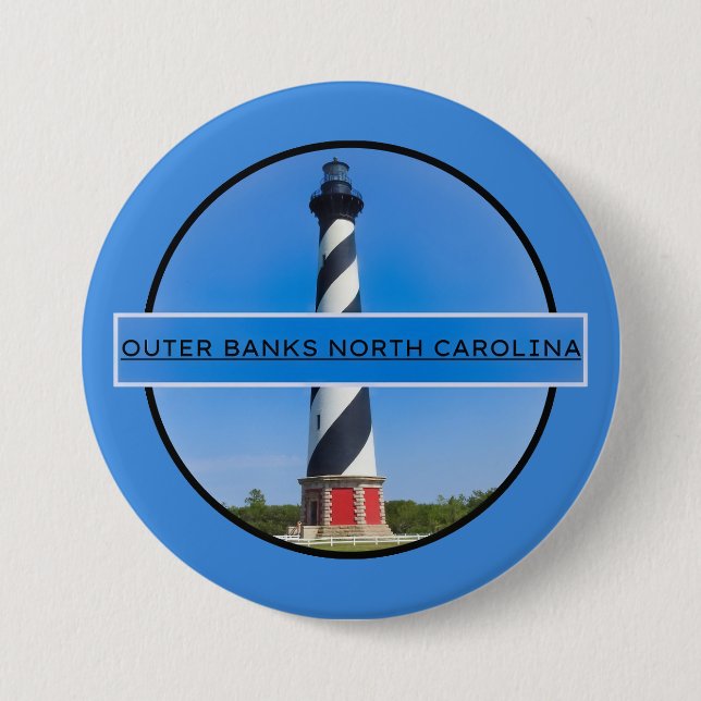 Outer Banks North Carolina 7.5 Cm Round Badge (Front)