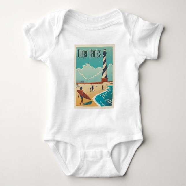 Outer Banks | North Carolina Baby Bodysuit (Front)