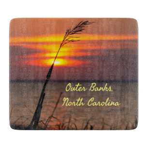 Outer Banks North Carolina Beach Sunset Orange Sky Cutting Board