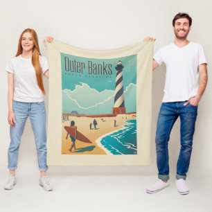 Outer Banks   North Carolina Fleece Blanket