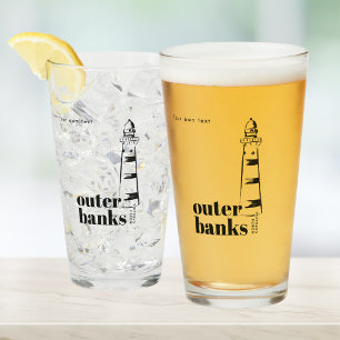 Outer Banks North Carolina lighthouse beer Glass