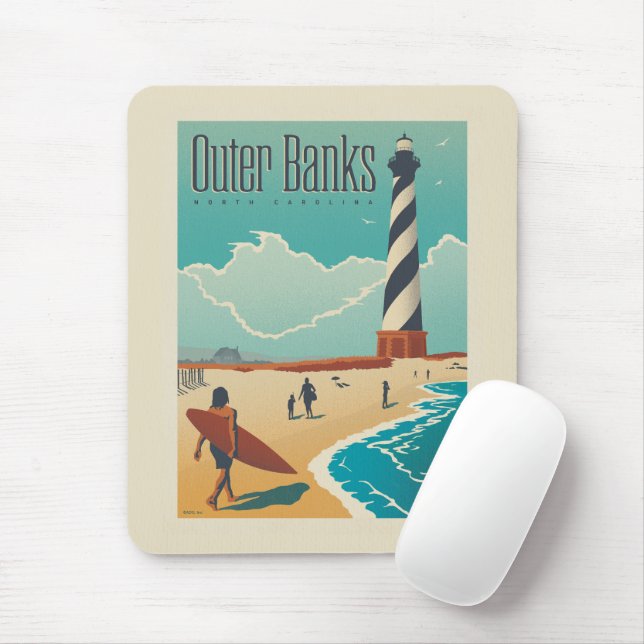 Outer Banks | North Carolina Mouse Mat (With Mouse)