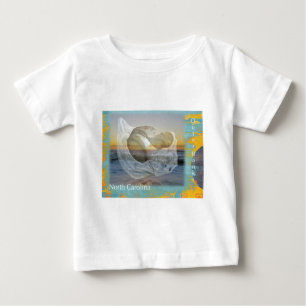 Outer Banks North Carolina Seashell & Surf Baby T-Shirt