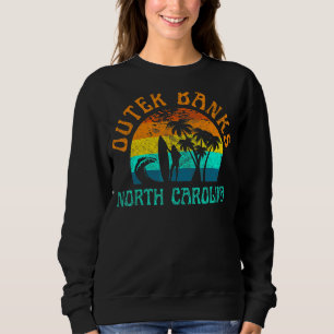 Outer Banks North Carolina Surf Beach Surfer Obx Sweatshirt