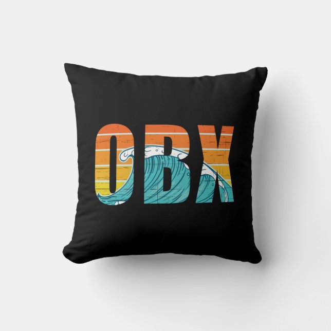 Outer Banks North Carolina Surfing Cushion (Front)