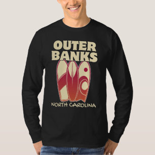 OUTER BANKS NORTH CAROLINA Surfing Vintage Surfboa T-Shirt