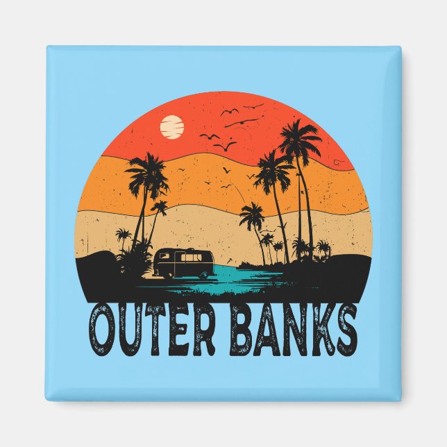 Outer Banks North Carolina Vintage Magnet (Front)