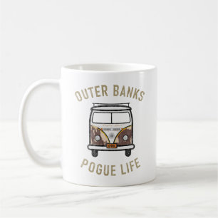 Outer Banks OBX Van Pogue Life Gold Vintage Coffee Mug