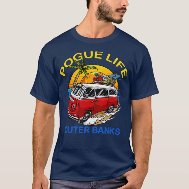 Outer Banks Pogue Life Outer Banks Surf Van OBX T-Shirt (Front)