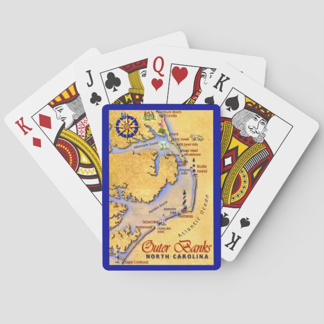 Outer Banks Postcard Playing Cards (Back)