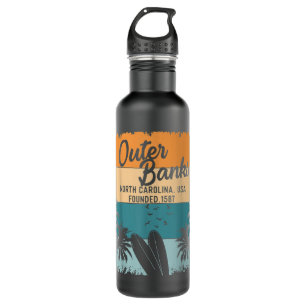 Outer Banks Shirts Men Women Kids OBX North Caroli 710 Ml Water Bottle