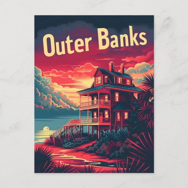 Outer Banks travel ad Postcard (Front)