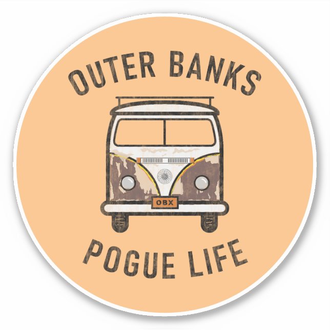 Outer Banks Van Pogue Life OBX Vintage (Peach) (Front)
