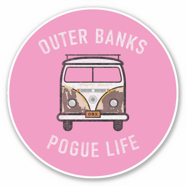 Outer Banks Van Pogue Life OBX Vintage (Pink) (Front)