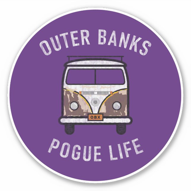 Outer Banks Van Pogue Life OBX Vintage (Purple) (Front)