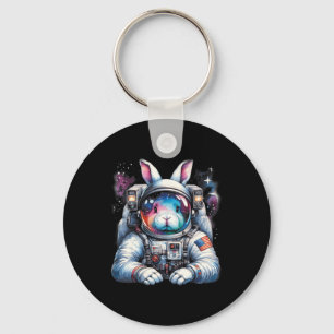 Outer Bunny Easter Day Rabbit Usa Fun Space Key Ring