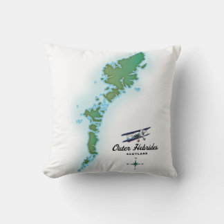 Outer Hebrides Scotland map Cushion