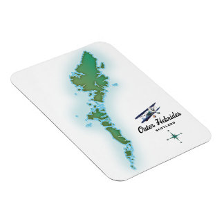 Outer Hebrides Scotland map Magnet