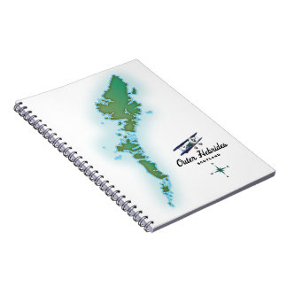 Outer Hebrides Scotland map Notebook