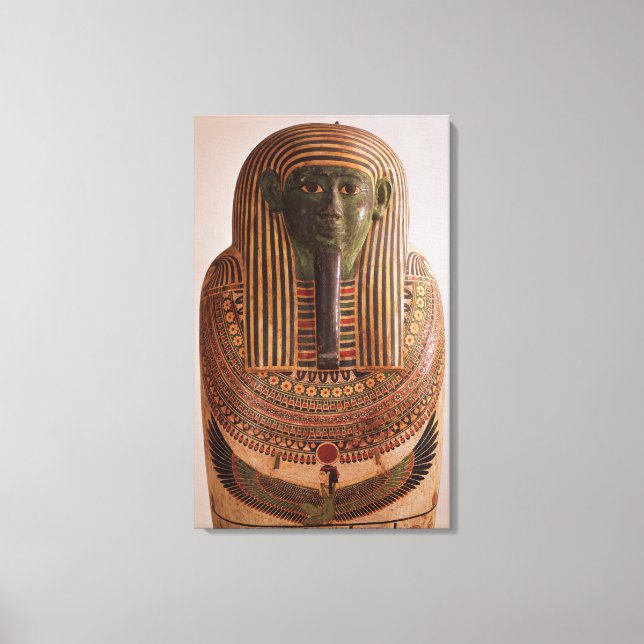 Outer lid of the sarcophagus of Psametik I (664-61 Canvas Print (Front)