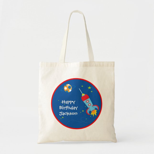 Outer Space 1 Birthday Tote Bag (Front)