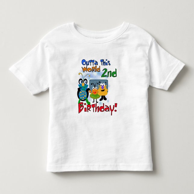 Outer Space 2nd Birthday Tshirts and Gifts (Front)