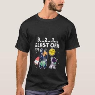 Outer Space 3 2 1 Blast Off Age 90th Birthday Part T-Shirt
