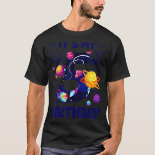 Outer Space 5 Year Old 5th Birthday Party Boys Gir T-Shirt
