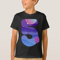 Outer Space 5 Years Old 5th Birthday Planets