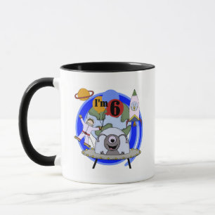 Outer Space 6th Birthday Tshirts and Gifts Mug