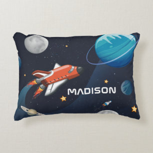 Outer Space Activity in the Galaxy Personalised Decorative Cushion