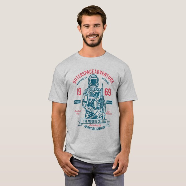 Outer Space Adventure 1969, Moonwalk, T-Shirt (Front Full)