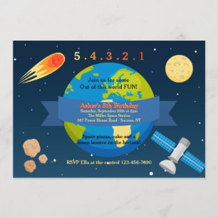 Outer Space Adventure Invitation