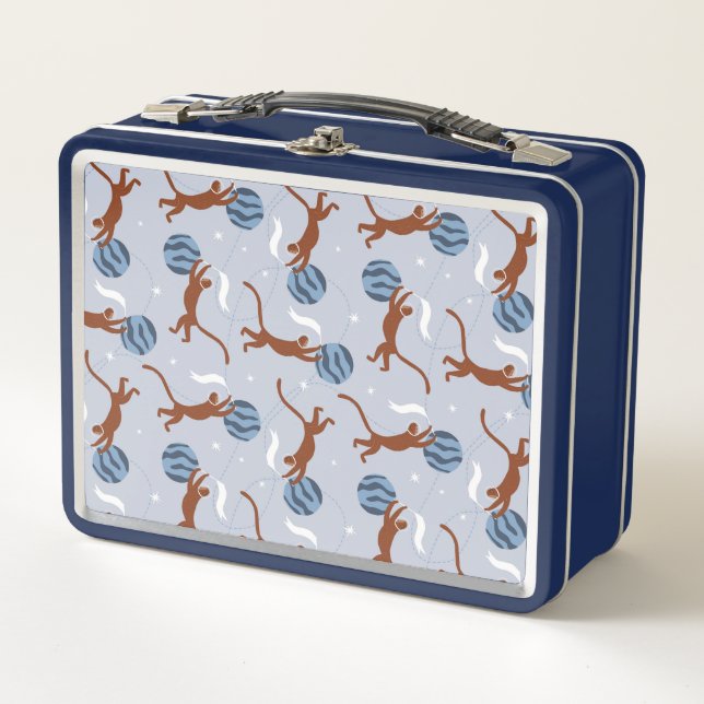 Outer Space Animals Collection Bar Metal Lunch Box (Front)