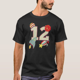 Outer Space Astronaut 12th Birthday Boy 12 Year Ol T-Shirt