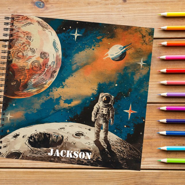 Outer Space Astronaut, Astronomy, Custom Notebook (Creator Uploaded)