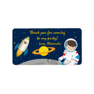 Outer Space Astronaut Birthday Favour Tags