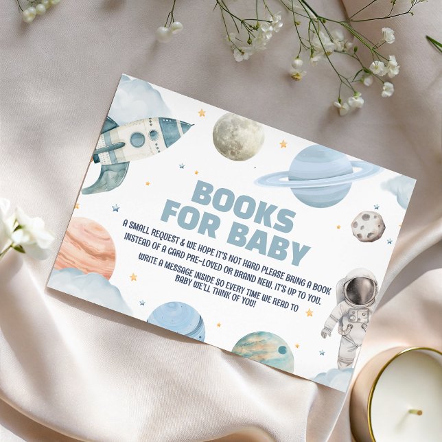 Outer Space Astronaut Books for Baby Card (Creator Uploaded)