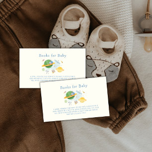 Outer Space Astronaut Boy Books For Baby Shower Enclosure Card
