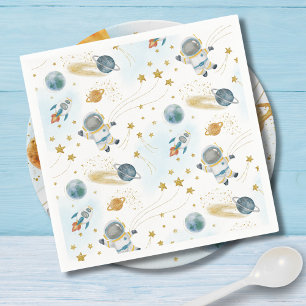 Outer Space Astronaut Pattern Napkin