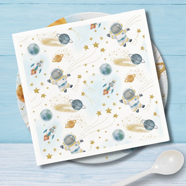 Outer Space Astronaut Pattern Napkin (Creator Uploaded)