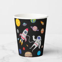 Outer space astronaut spacewalk planets birthday